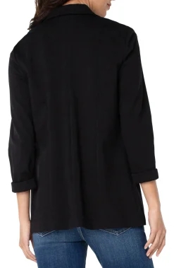 Jackets-Liverpool Los Angeles PETITE BOYFRIEND BLAZER WITH PRINCESS DARTS Black