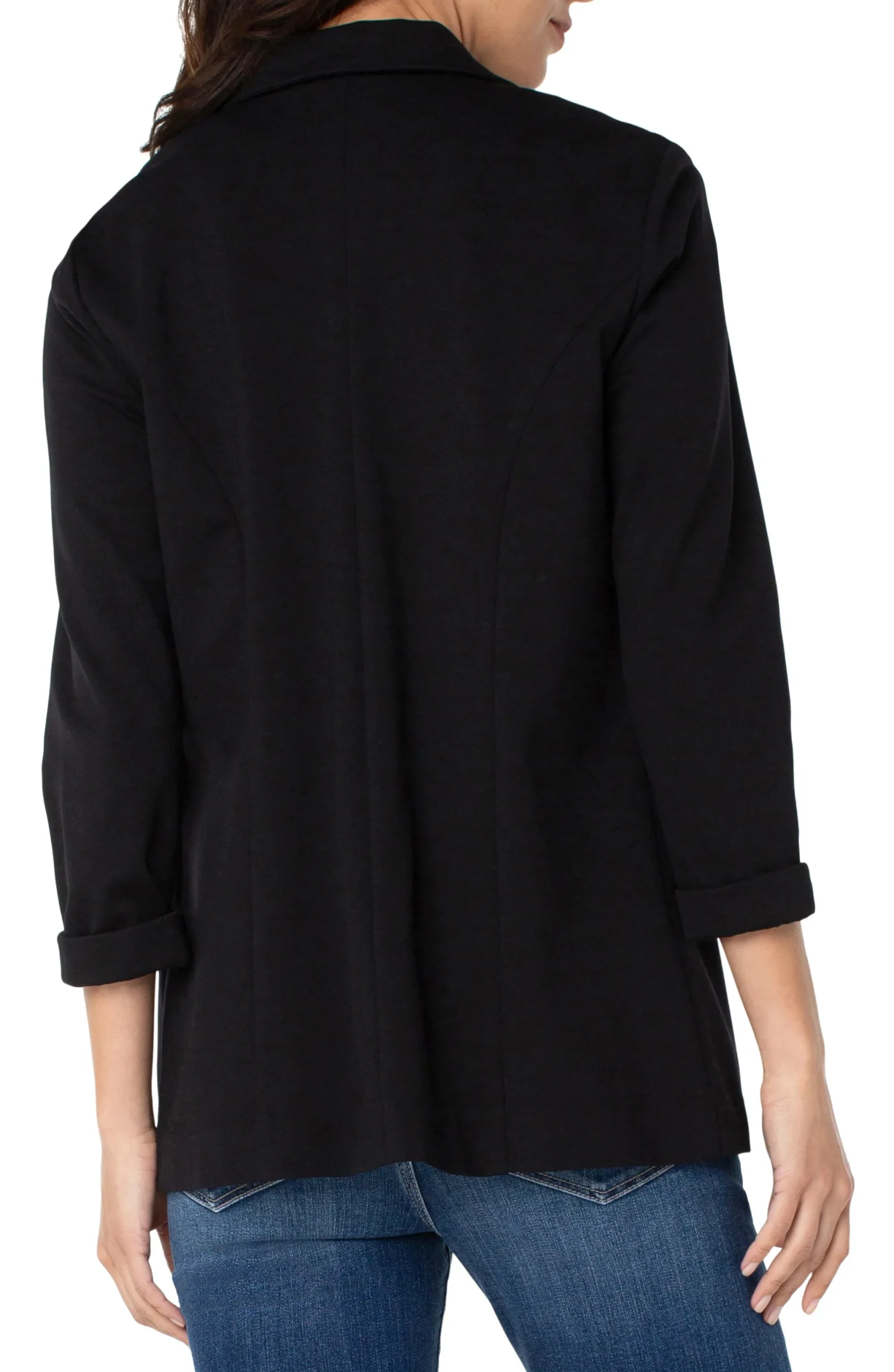 Jackets-Liverpool Los Angeles PETITE BOYFRIEND BLAZER WITH PRINCESS DARTS Black