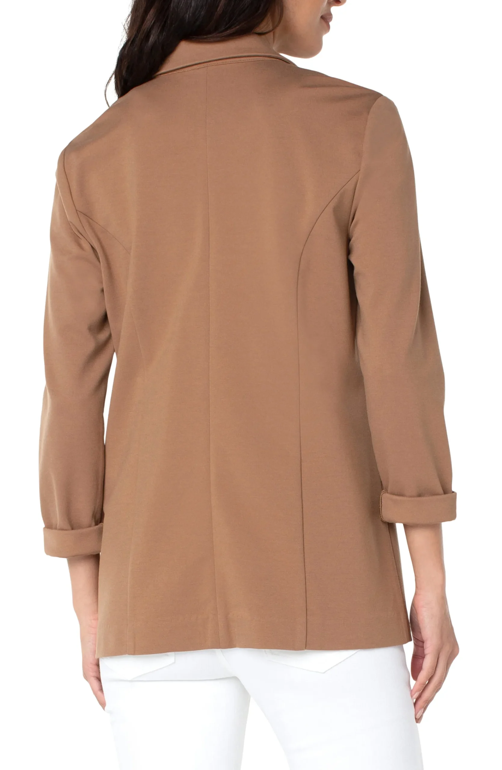 Jackets-Liverpool Los Angeles PETITE BOYFRIEND BLAZER WITH PRINCESS DARTS Maple