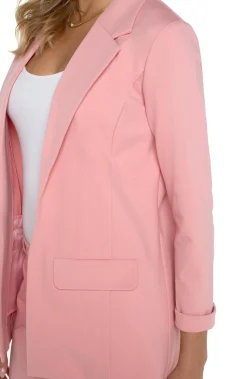 Jackets-Liverpool Los Angeles PETITE BOYFRIEND BLAZER WITH PRINCESS DARTS Pinkperfection