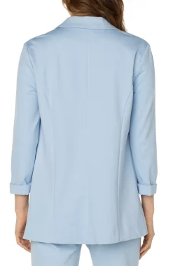 Jackets-Liverpool Los Angeles PETITE BOYFRIEND BLAZER WITH PRINCESS DARTS Mistyblue