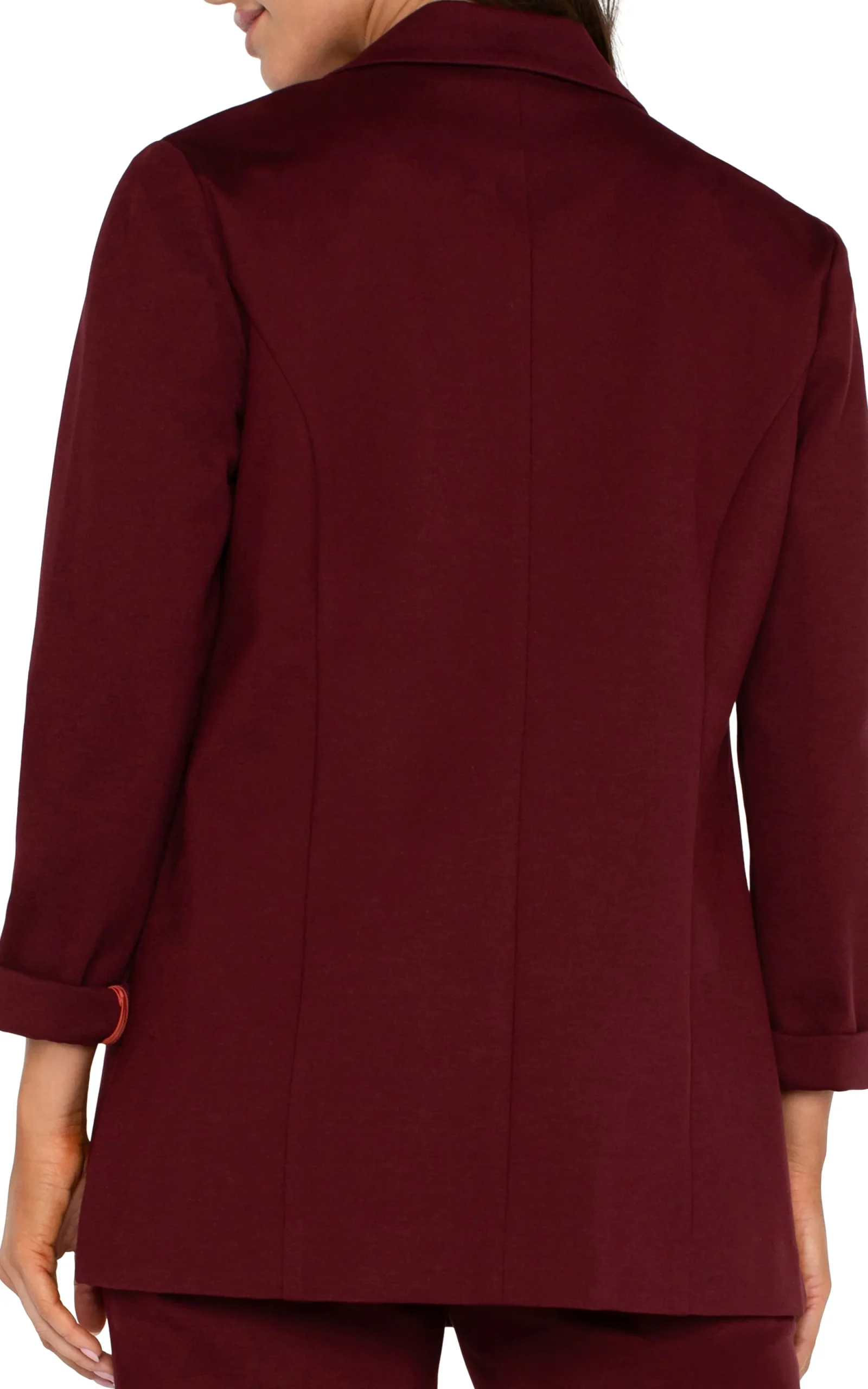 Jackets-Liverpool Los Angeles PETITE BOYFRIEND BLAZER WITH PRINCESS DARTS Bordeaux