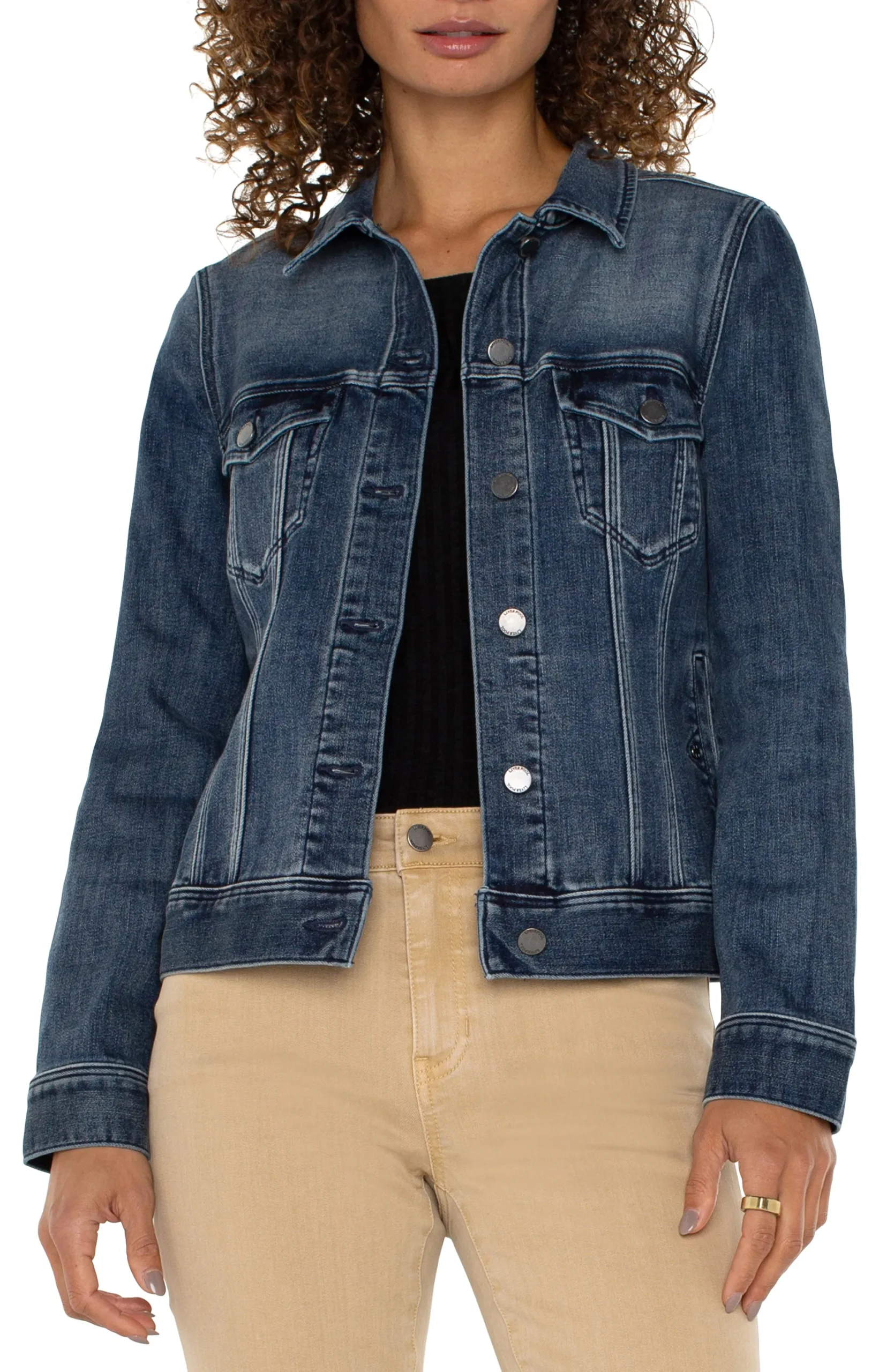 Jackets-Liverpool Los Angeles PETITE CLASSIC JEAN JACKET Ponderay