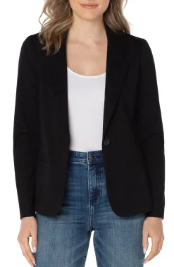 Jackets-Liverpool Los Angeles PETITE FITTED BLAZER Black