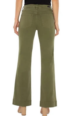 Jeans-Liverpool Los Angeles PETITE HANNAH FLARE WITH WIDE HEM Spanisholive