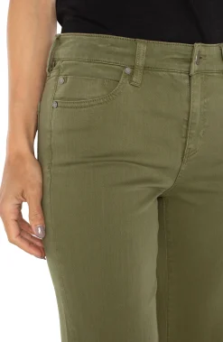Jeans-Liverpool Los Angeles PETITE HANNAH FLARE WITH WIDE HEM Spanisholive