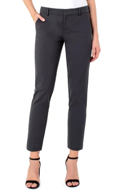 Pants-Liverpool Los Angeles PETITE KELSEY KNIT TROUSER SUPER STRETCH Darkshadowgrey