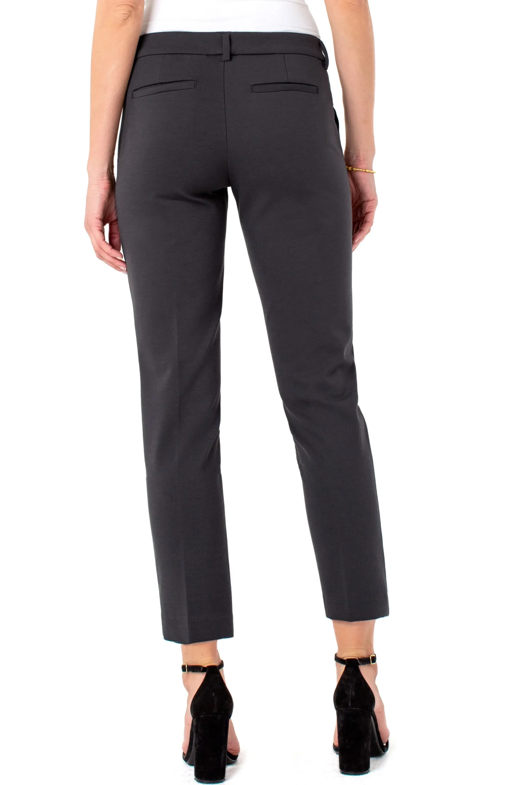 Pants-Liverpool Los Angeles PETITE KELSEY KNIT TROUSER SUPER STRETCH Darkshadowgrey