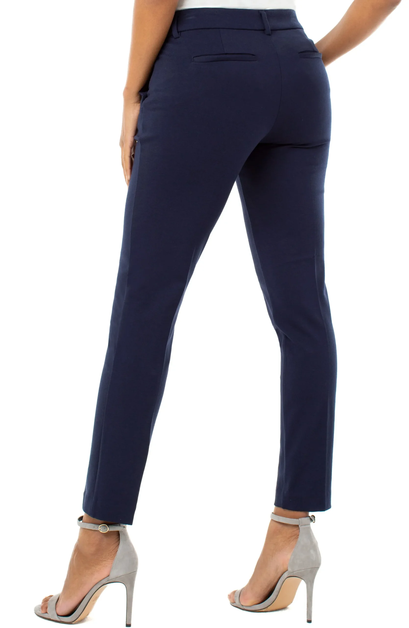 Pants-Liverpool Los Angeles PETITE KELSEY KNIT TROUSER SUPER STRETCH Cadetblue
