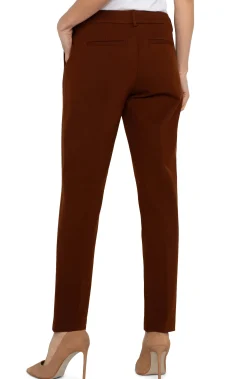 Pants-Liverpool Los Angeles PETITE KELSEY KNIT TROUSER SUPER STRETCH Richmahogany