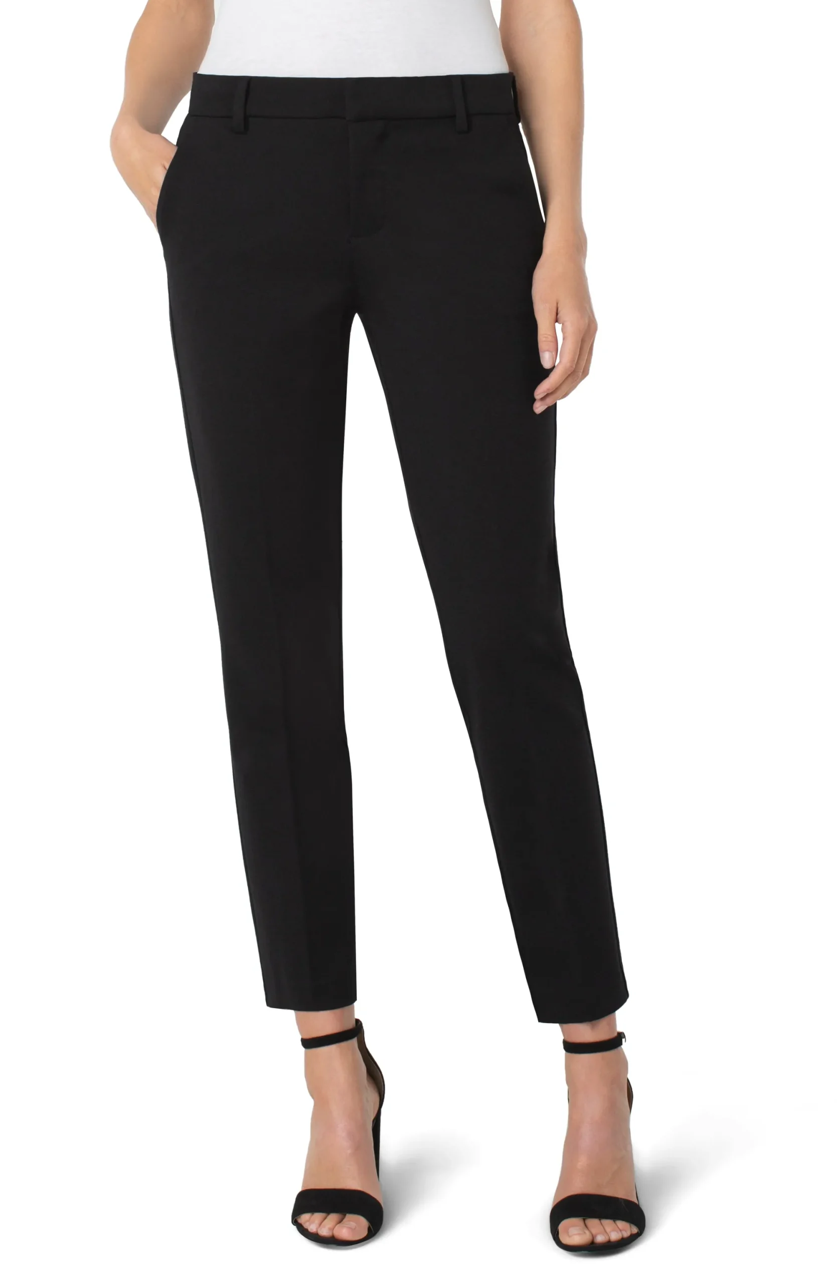 Pants-Liverpool Los Angeles PETITE KELSEY TROUSER SUPER STRETCH Black