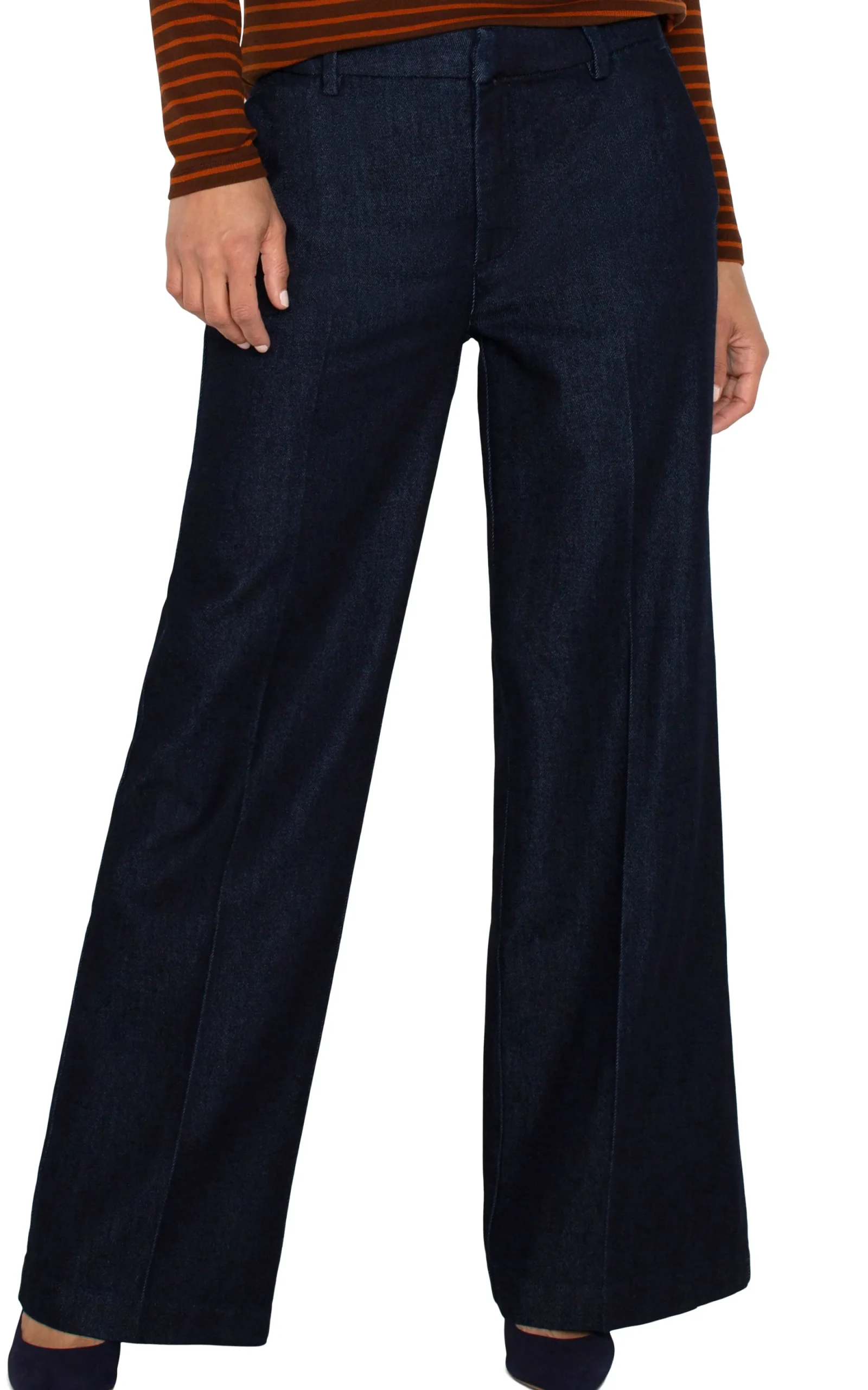 Jeans|Pants-Liverpool Los Angeles PETITE KELSEY WIDE LEG TROUSER Indigorinse