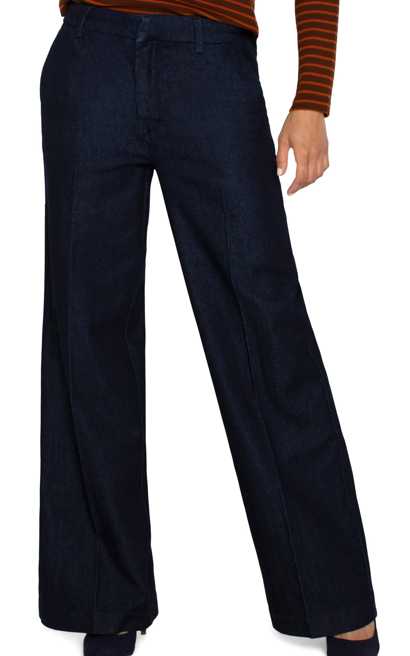Jeans|Pants-Liverpool Los Angeles PETITE KELSEY WIDE LEG TROUSER Indigorinse