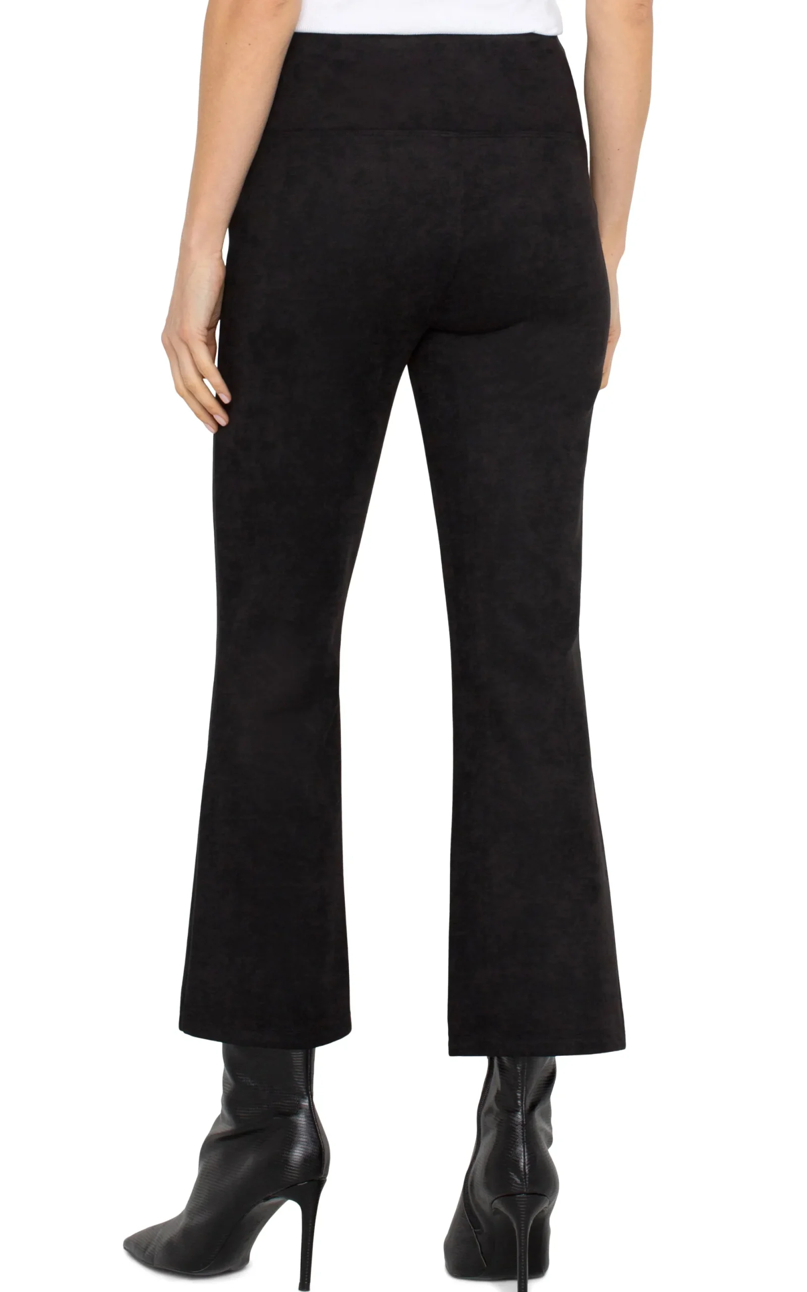 Pants-Liverpool Los Angeles PETITE PEARL CROP FLARE Black