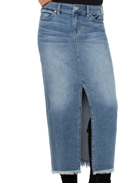 Skirts|Skirts-Liverpool Los Angeles 5-POCKET FRONT SLIT MAXI SKIRT Tanglewood