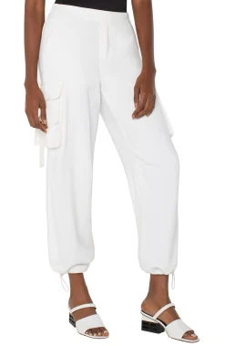 Pants|Utility Pants-Liverpool Los Angeles PULL-ON PARACHUTE CARGO PANTS Porcelain