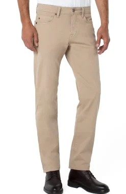Colored Twills|Relaxed Straight-Liverpool Los Angeles REGENT RELAXED STRAIGHT PEACHED COLORED TWILL Khaki
