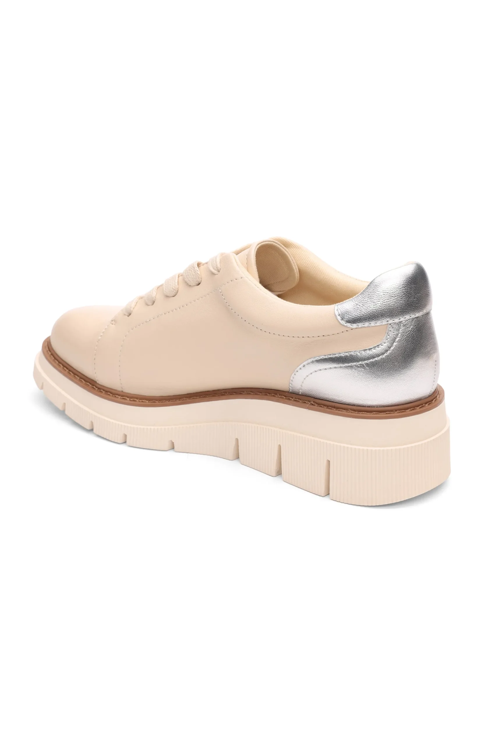 Sneakers-Liverpool Los Angeles RIVERSIDE LACE UP PLATFORM WITH RIDGE SOLE Ecrusilver