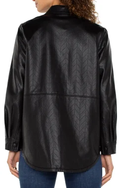 Jackets-Liverpool Los Angeles SEAMED SHACKET Blackchevron