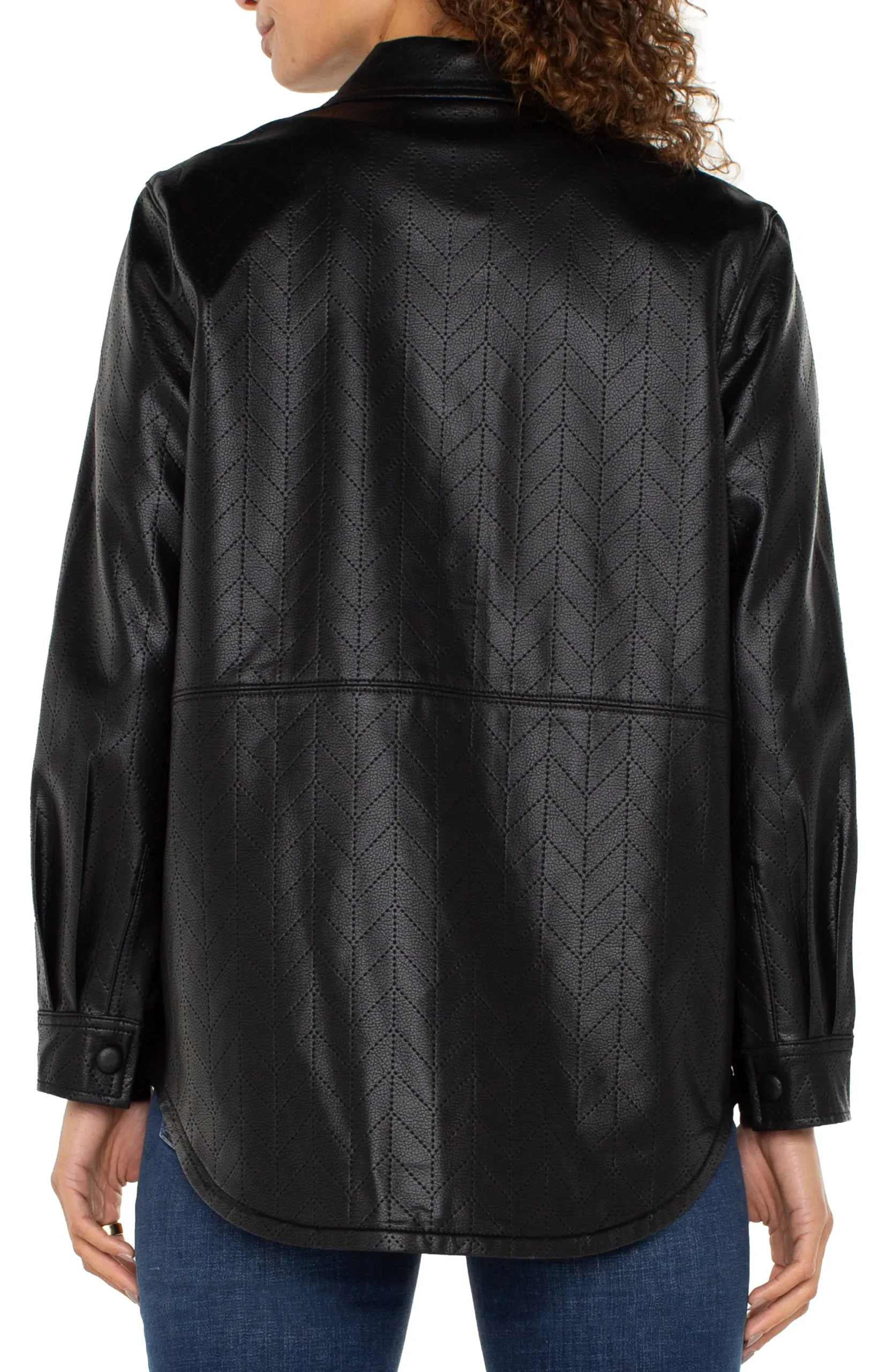Jackets-Liverpool Los Angeles SEAMED SHACKET Blackchevron