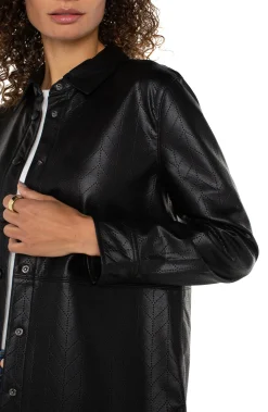 Jackets-Liverpool Los Angeles SEAMED SHACKET Blackchevron