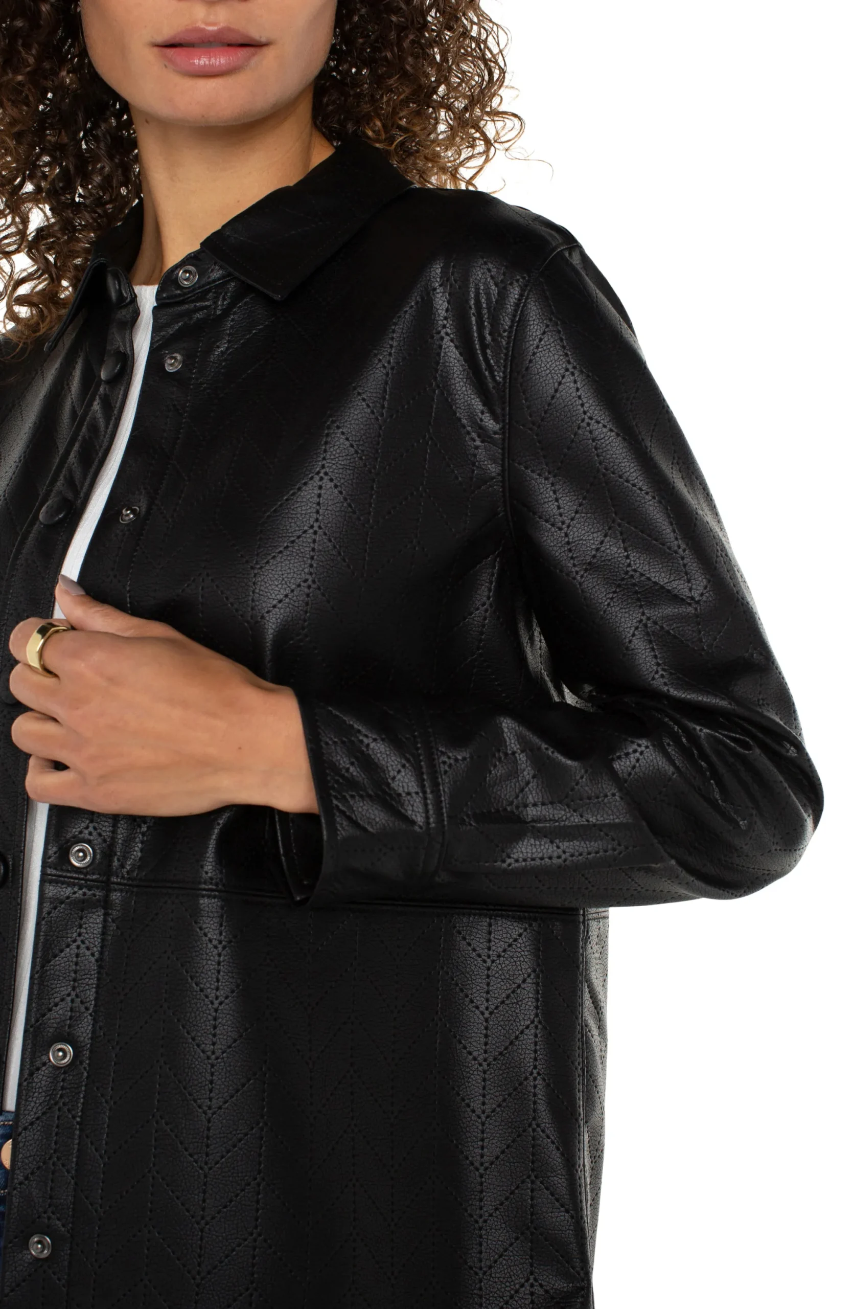 Jackets-Liverpool Los Angeles SEAMED SHACKET Blackchevron