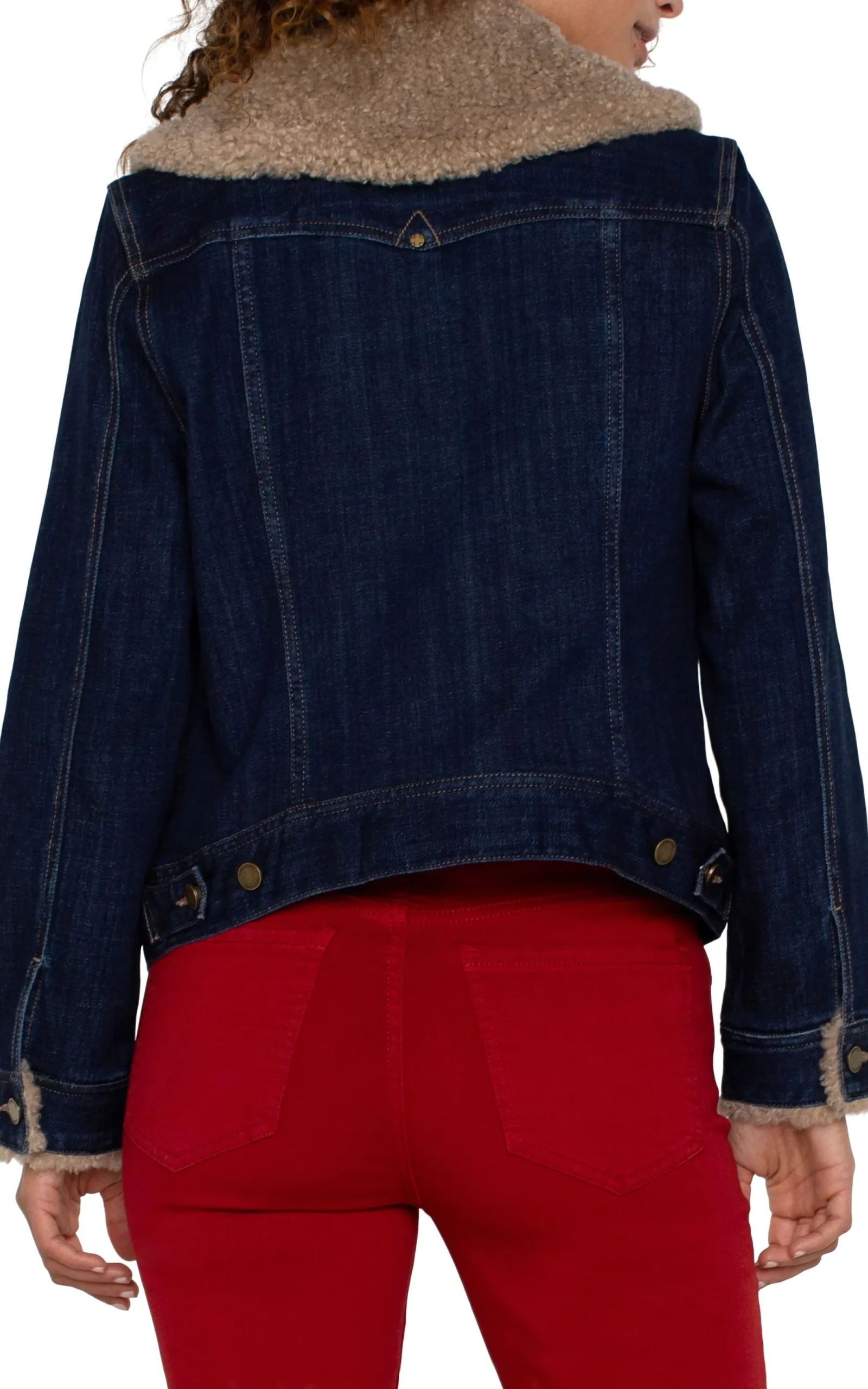 Jackets-Liverpool Los Angeles SHERPA COLLAR TRUCKER JACKET Rinse