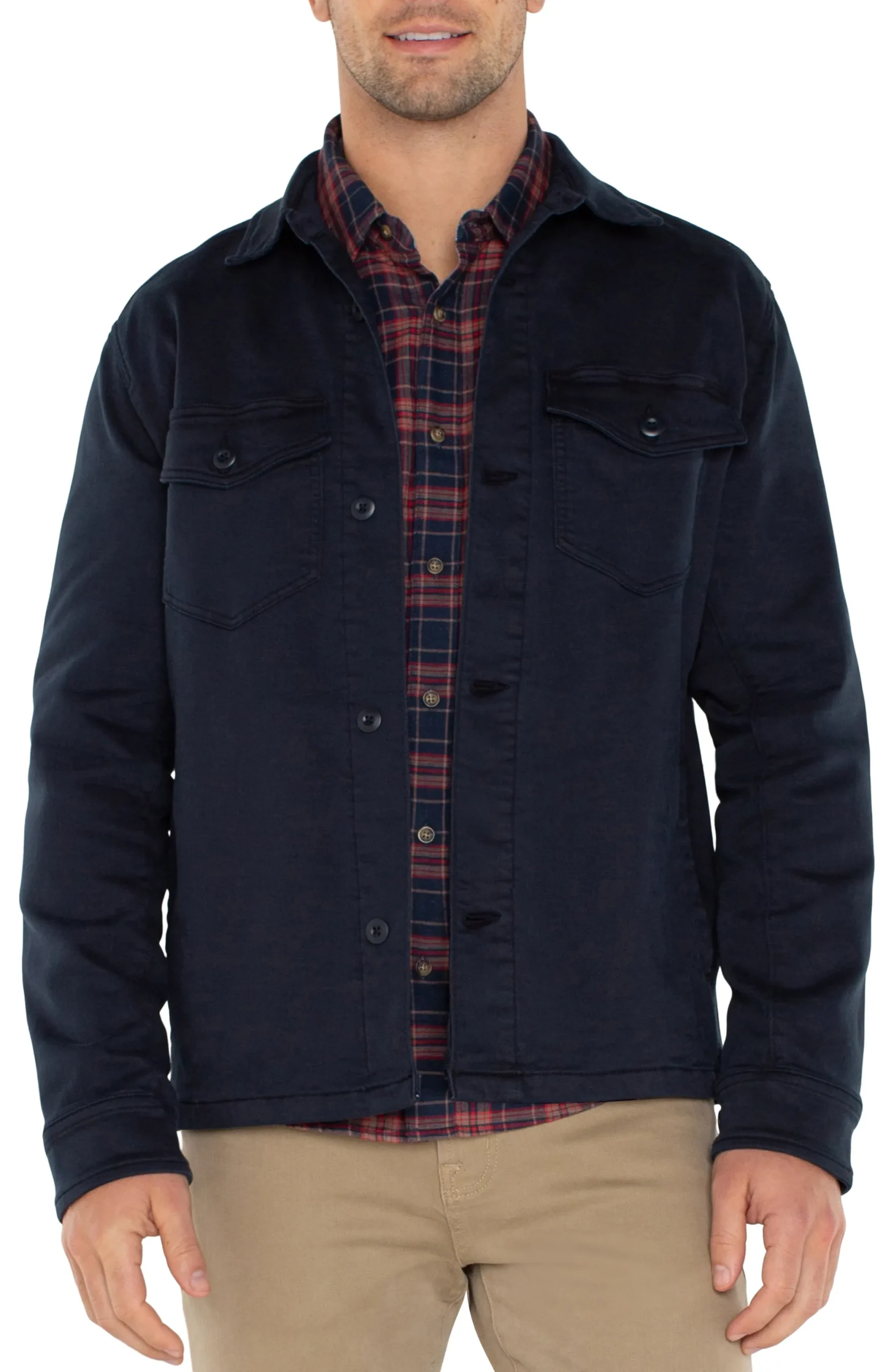 Jackets & Blazers-Liverpool Los Angeles SHIRT JACKET Navy