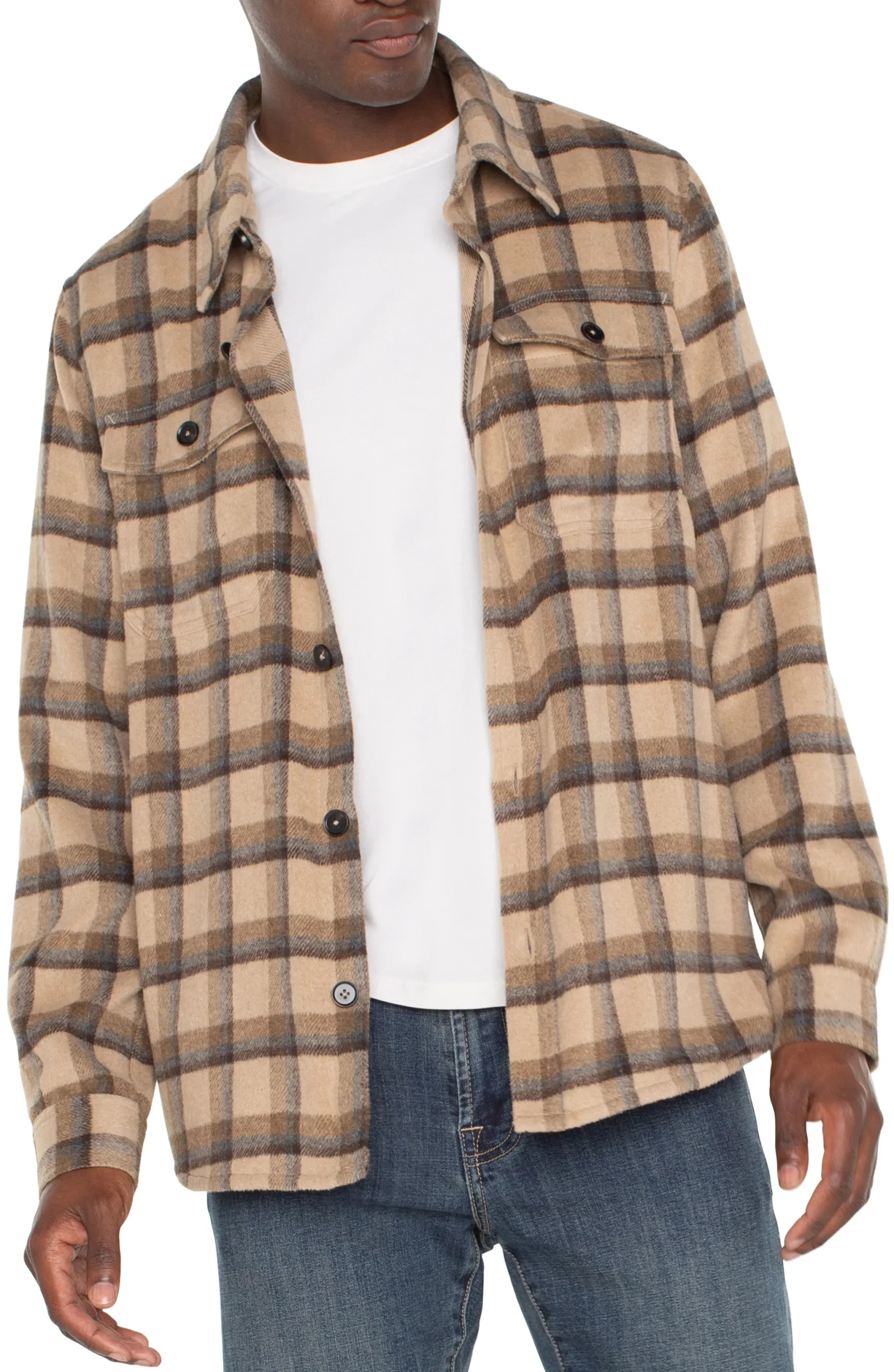 Jackets & Blazers-Liverpool Los Angeles SHIRT JACKET Tanbrownmulti