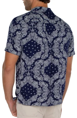 Shirts-Liverpool Los Angeles SHORT SLEEVE CAMP SHIRT Eclipseporcelain