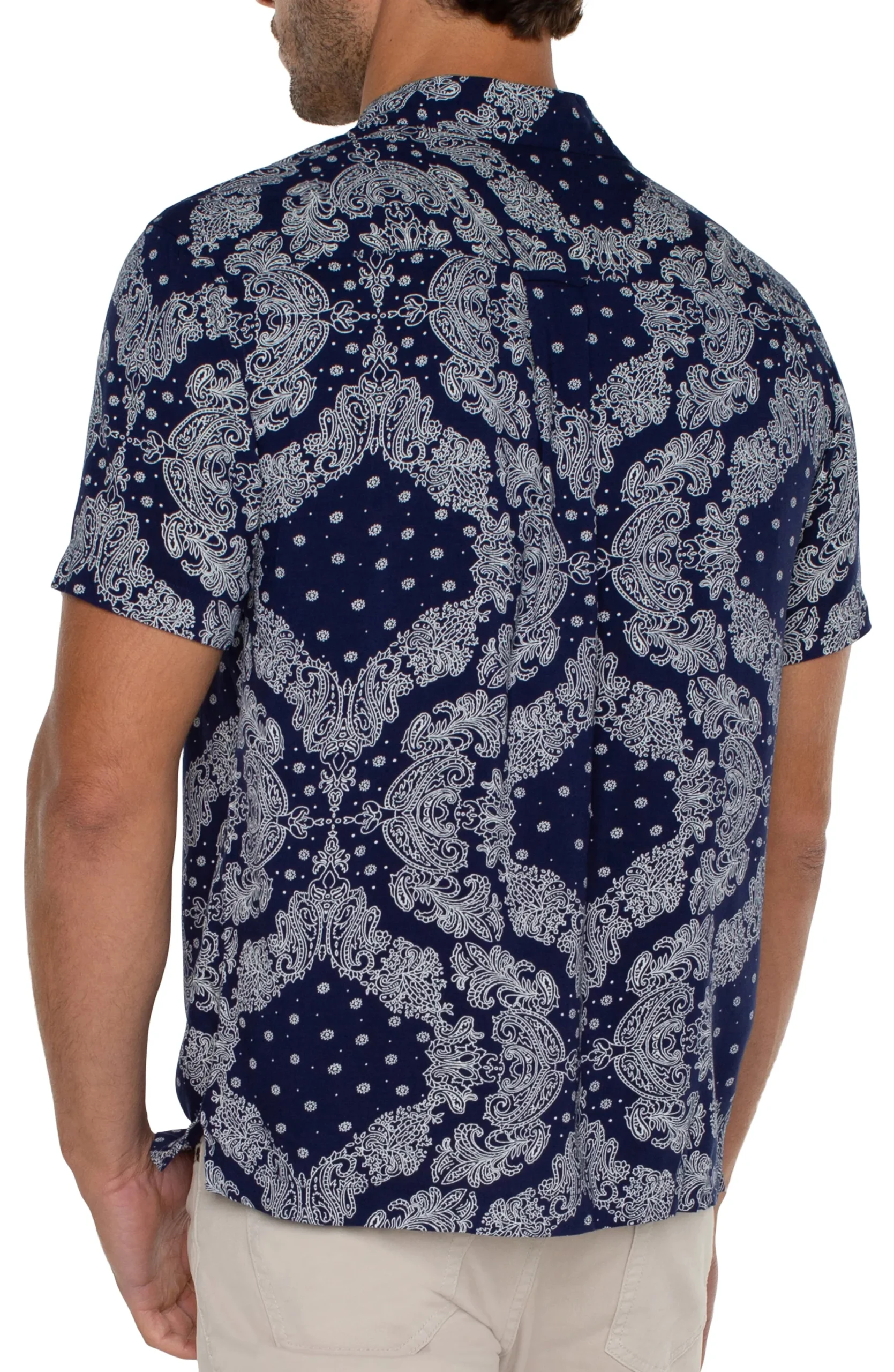 Shirts-Liverpool Los Angeles SHORT SLEEVE CAMP SHIRT Eclipseporcelain