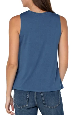 Tees-Liverpool Los Angeles SLEEVELESS SCOOP NECK TANK Frenchblue