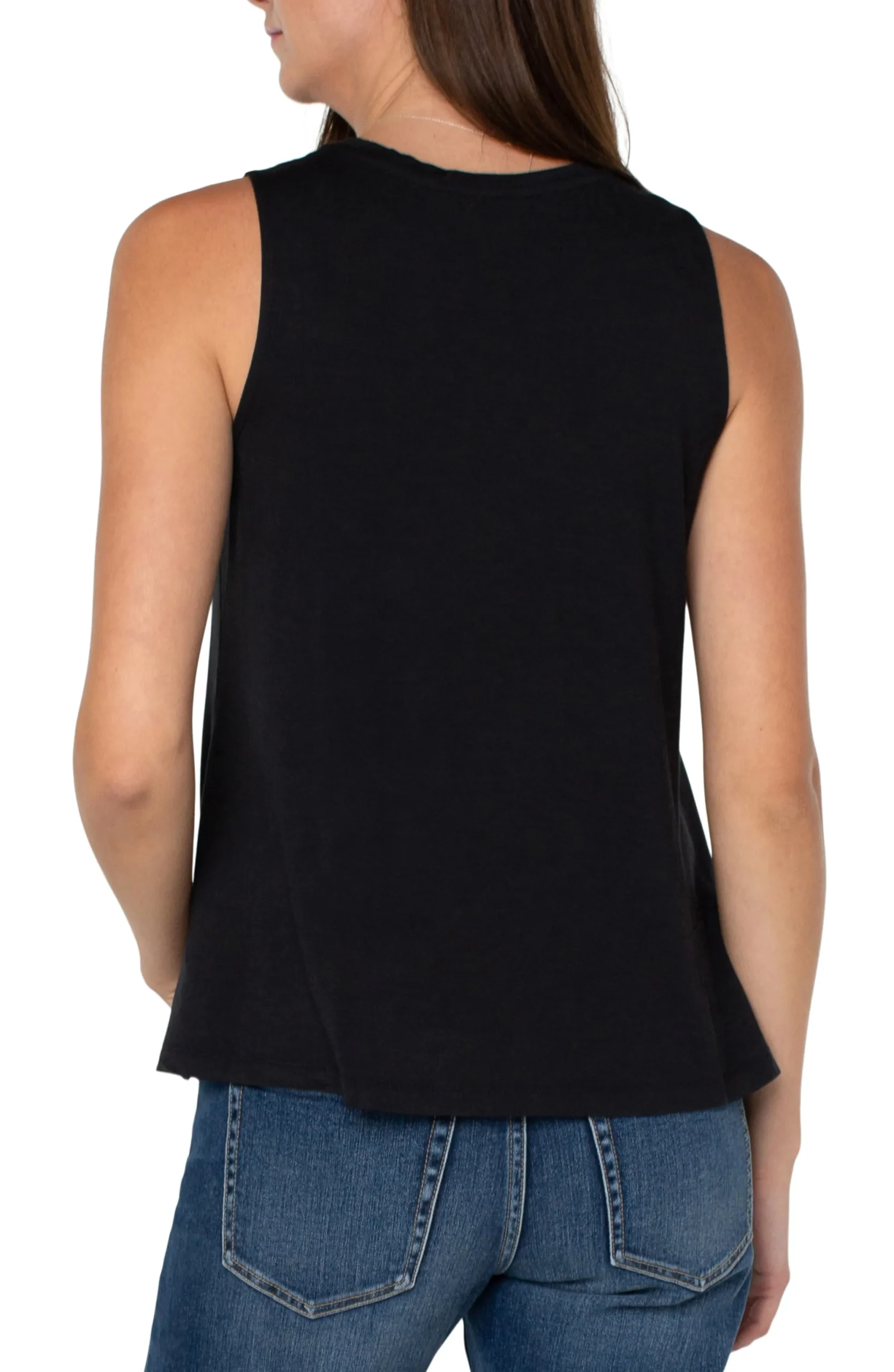 Tees-Liverpool Los Angeles SLEEVELESS SCOOP NECK TANK Black