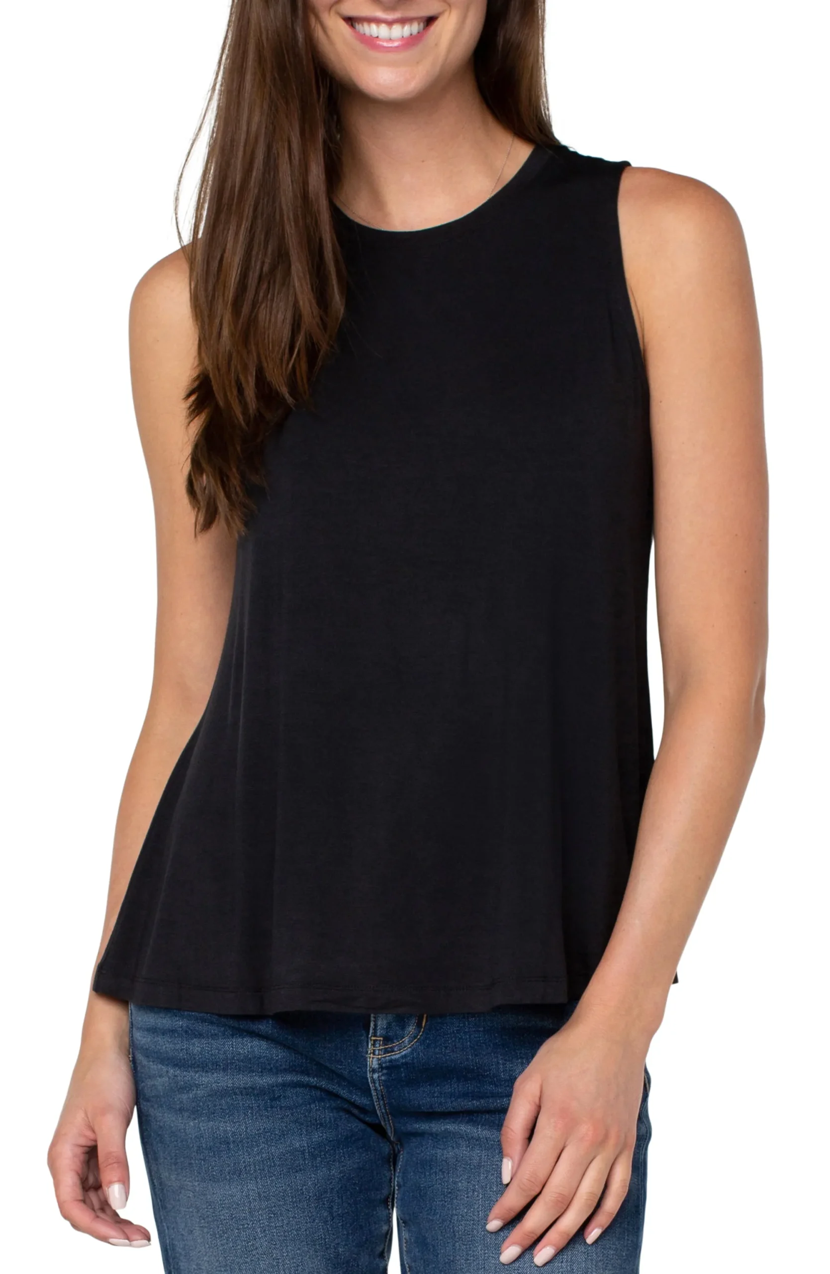 Tees-Liverpool Los Angeles SLEEVELESS SCOOP NECK TANK Black