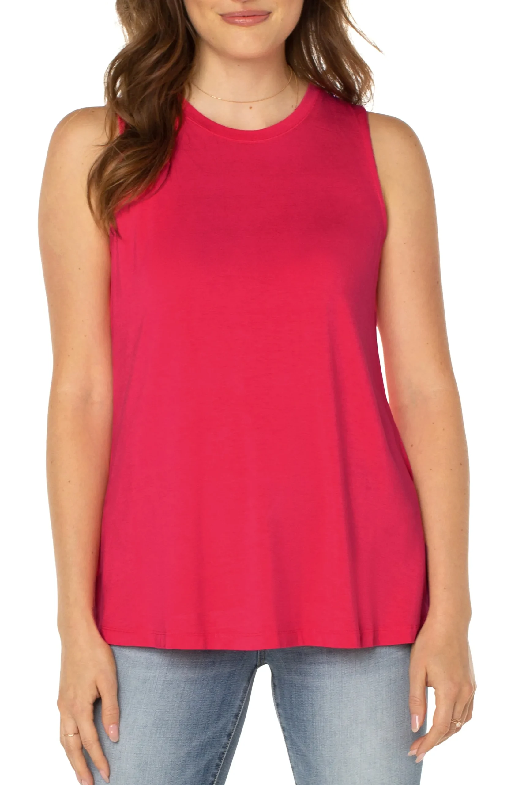 Tees-Liverpool Los Angeles SLEEVELESS SCOOP NECK TANK Pinkpunch