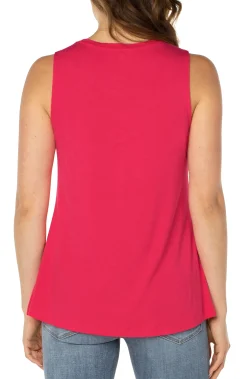 Tees-Liverpool Los Angeles SLEEVELESS SCOOP NECK TANK Pinkpunch