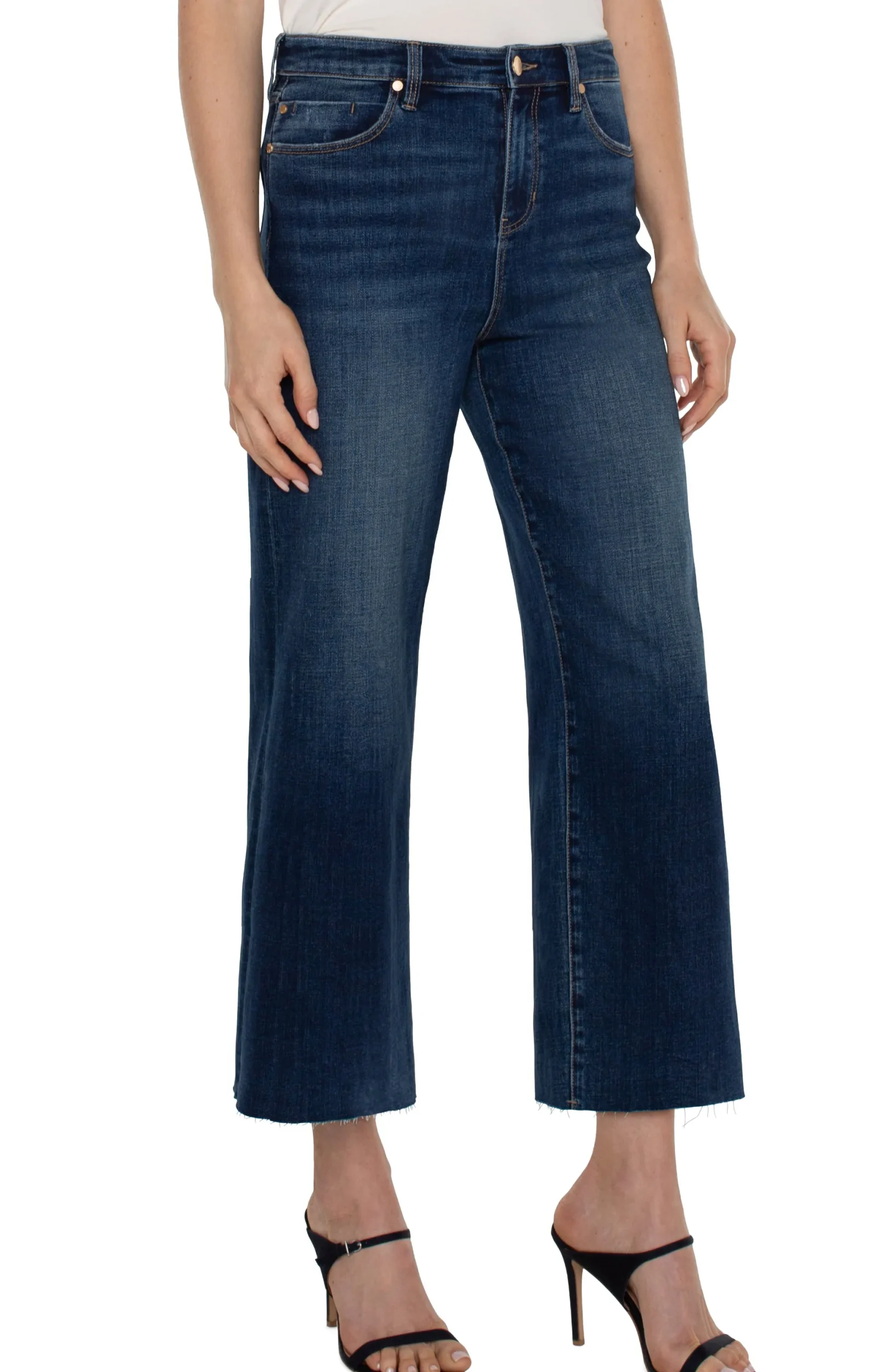 Wide-Leg|Jeans-Liverpool Los Angeles STRIDE HI-RISE WITH CUT HEM Bowers
