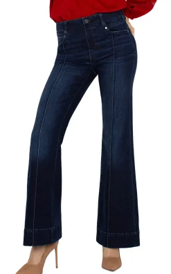 Jeans-Liverpool Los Angeles THE GIA GLIDER® FLARE WITH PINTUCKS Upland