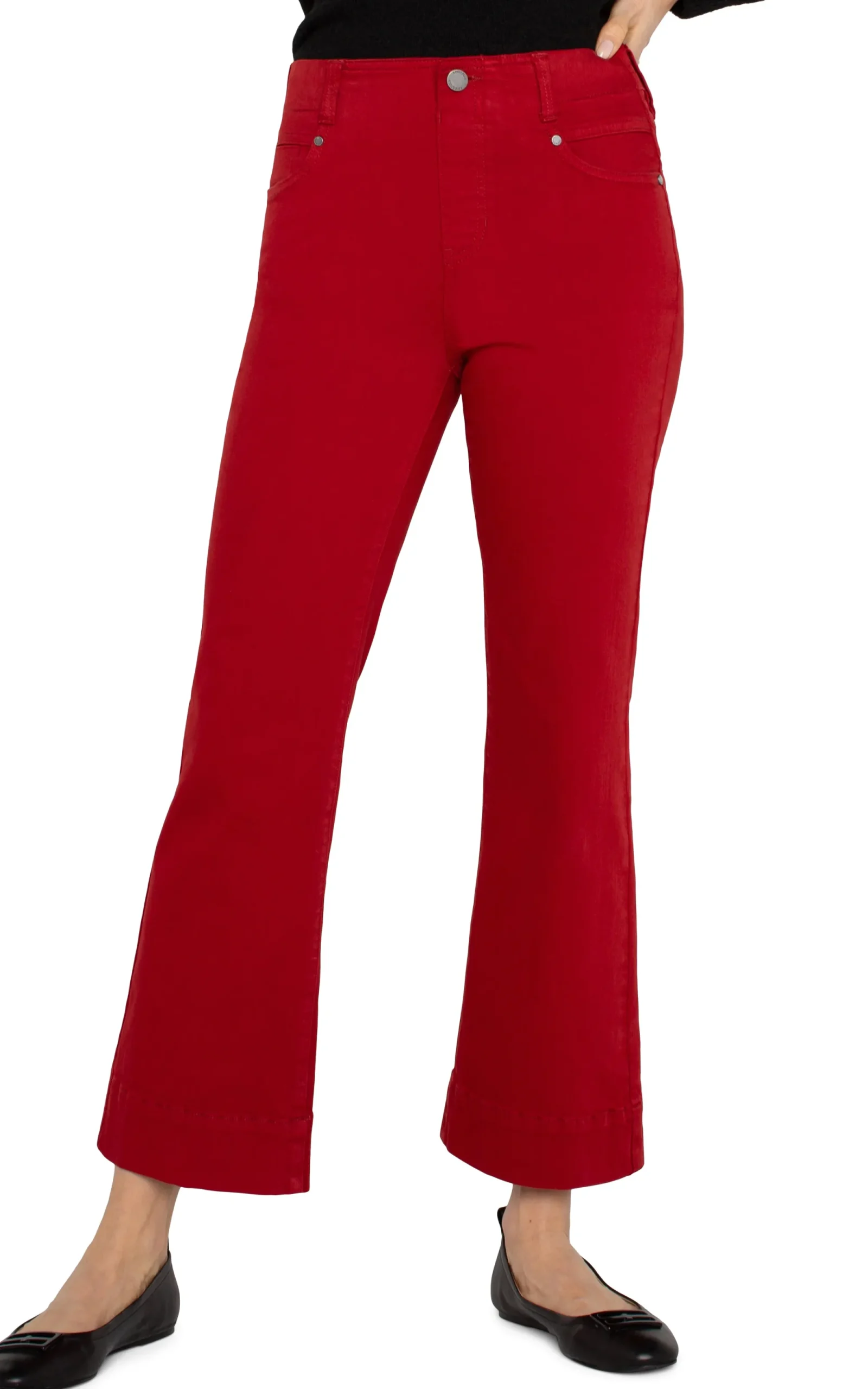 Jeans|Crops-Liverpool Los Angeles THE GIA GLIDER® CROP FLARE - ECO Carnelian
