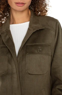 Jackets-Liverpool Los Angeles UTILITY JACKET Olive