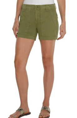 Shorts|Shorts-Liverpool Los Angeles UTILITY SHORT WITH FLAP POCKETS Eucalyptus