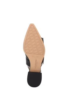 Flats-Liverpool Los Angeles VILLA LEATHER SLINGBACK WITH DOUBLE BUCKLE Black