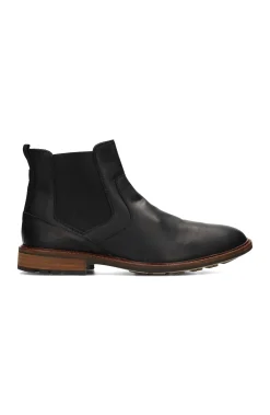 Boots-Liverpool Los Angeles WARREN BURNISHED LEATHER BOOT Black