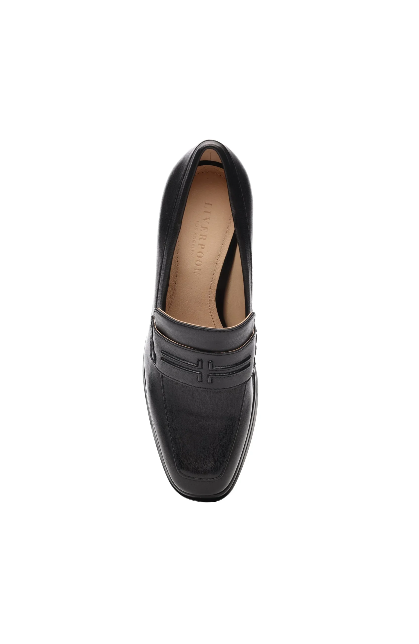 Heels|Loafers-Liverpool Los Angeles WESTLAKE LOAFER WITH MID STACK HEEL Black