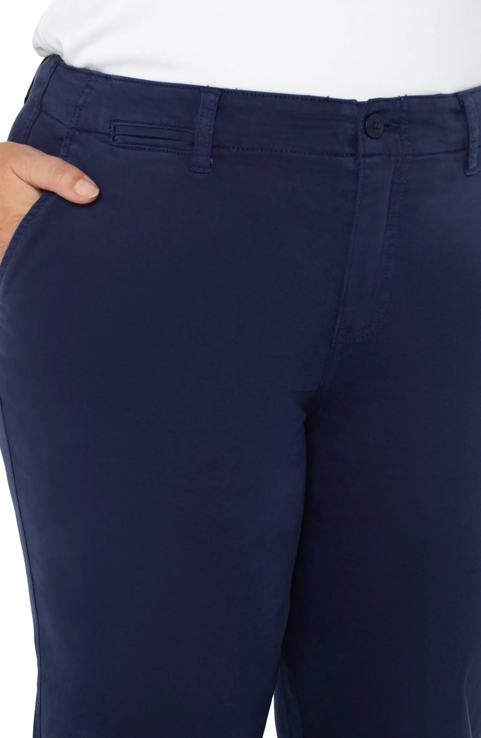 Pants-Liverpool Los Angeles WIDE LEG CROP Lapisink